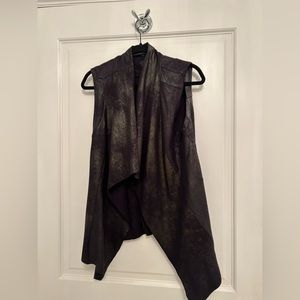 Zara black suede vest